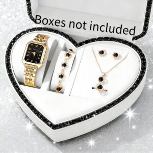 6pcs Women’s Quartz Watch & Jewelry Set Gift