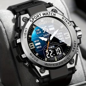 Multi-Function Sports Watch with Dual Display For Men & Women