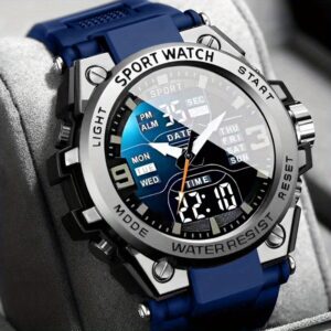 Multi-Function Sports Watch with Dual Display For Men & Women